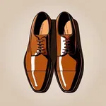 classic brown cap-toe dress shoes image